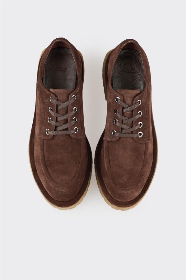 Kahve Deri Kadın Günlük Ayakkabı