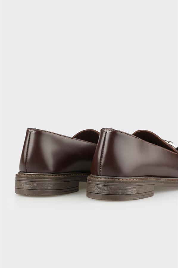 Kahve Deri Kadın Günlük Ayakkabı