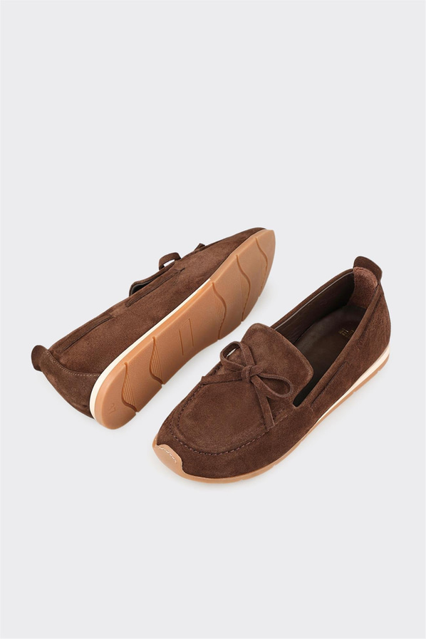 Kahve Deri Kadın Günlük Ayakkabı