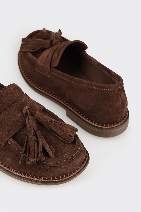 Kahve Deri Kadın Günlük Ayakkabı