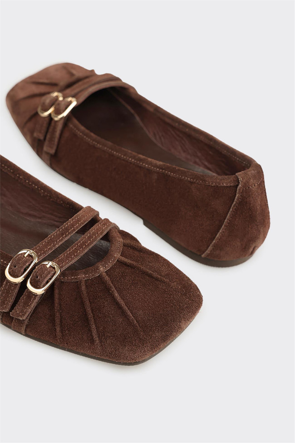 Kahve Deri Kadın Günlük Ayakkabı