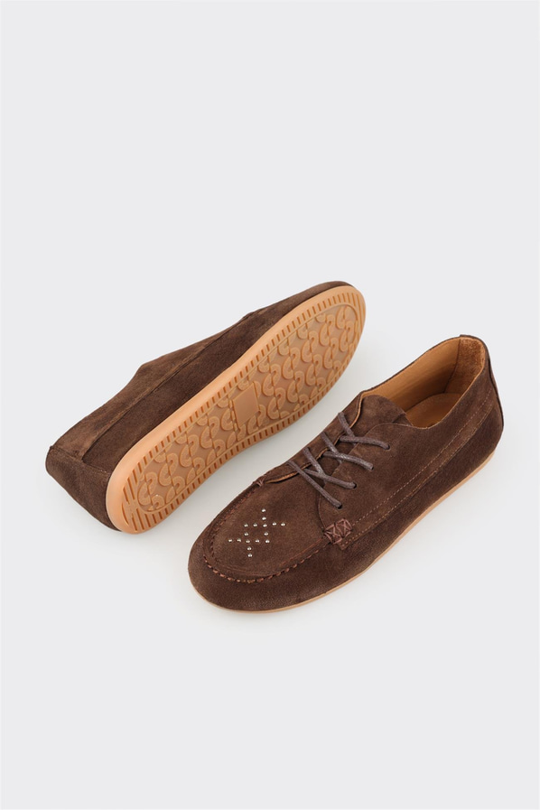 Kahve Deri Kadın Günlük Ayakkabı