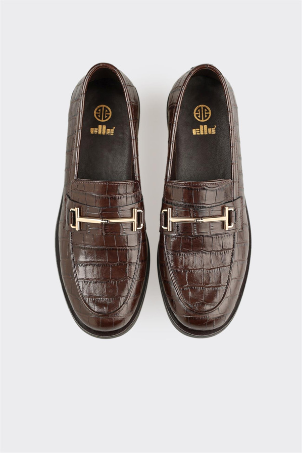 Kahve Deri Kadın Günlük Ayakkabı