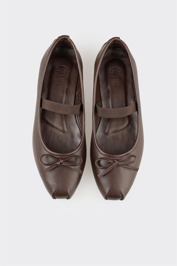 Kahve Deri Kadın Günlük Ayakkabı