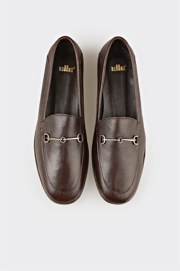 Kahve Deri Kadın Günlük Ayakkabı