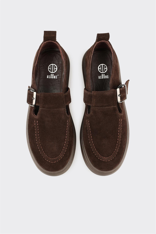 Kahve Deri Kadın Günlük Ayakkabı