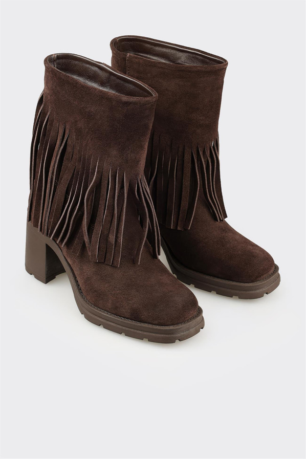 Kahve Deri Kadın Günlük Bot