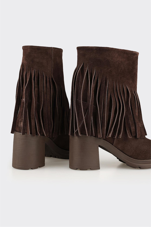 Kahve Deri Kadın Günlük Bot