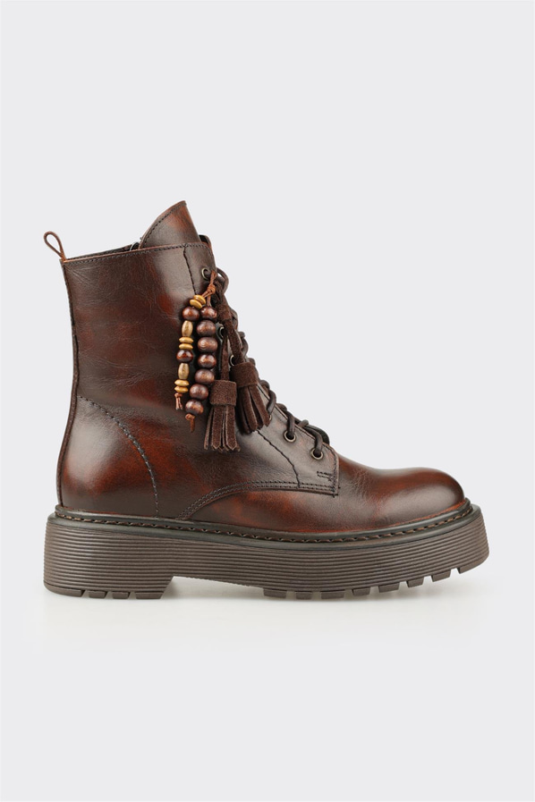 Kahve Deri Kadın Günlük Bot