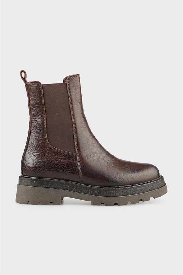 Kahve Deri Kadın Günlük Bot