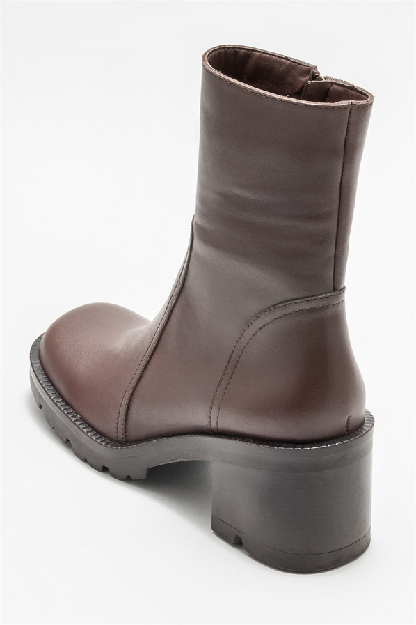 Kahve deri kadın günlük bot, günlük kullanım için - Elle Shoes