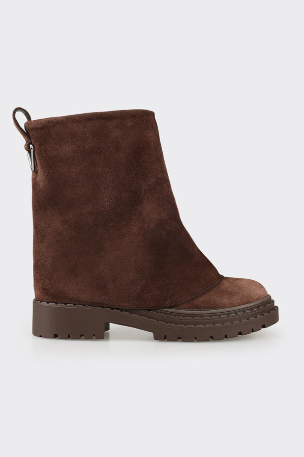 Kahve deri kadın bot, günlük kullanım için - Elle Shoes