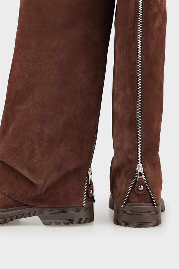 Kahve Deri Kadın Günlük Çizme