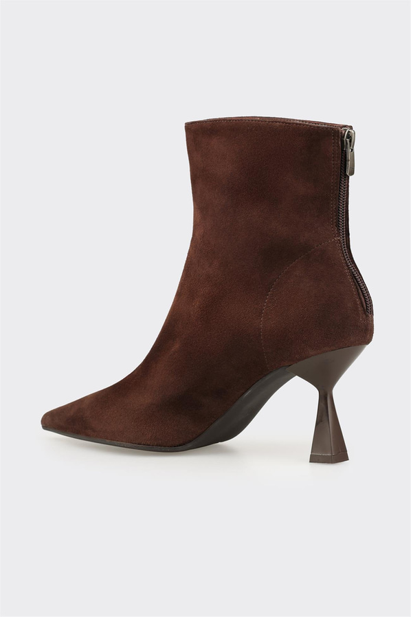 Kahve Deri Kadın Klasik Bot