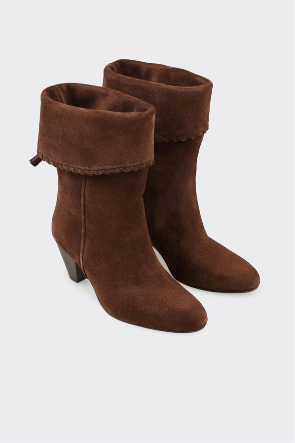 Kahve Deri Kadın Klasik Bot