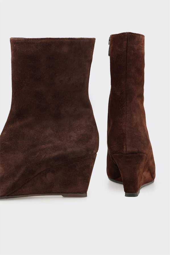 Kahve Deri Kadın Klasik Bot