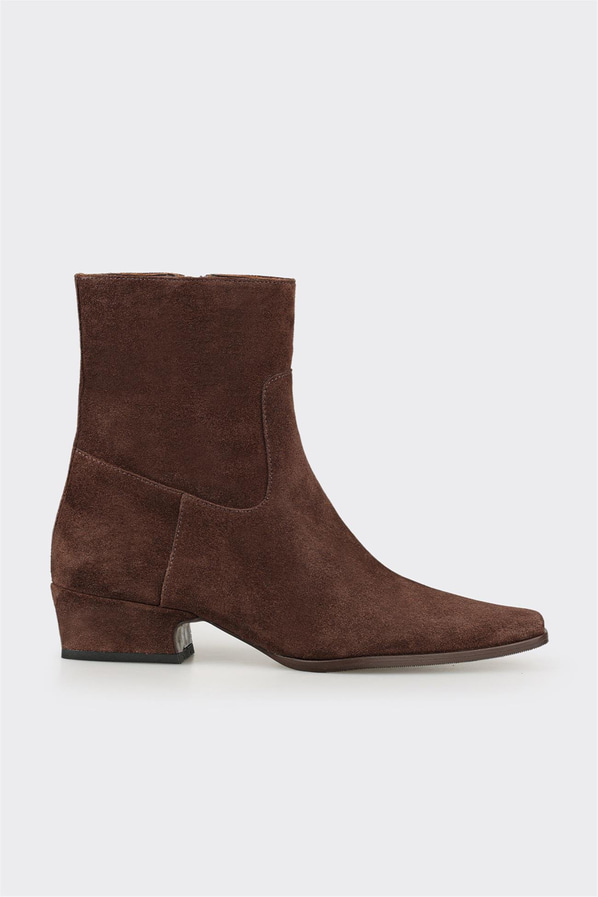 Kahve Deri Kadın Klasik Bot