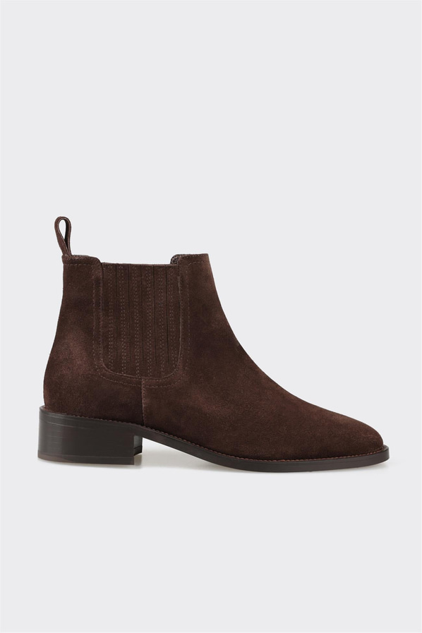 Kahve deri kadın bot, klasik stil için - Elle Shoes