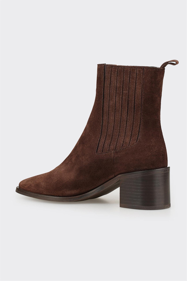 Kahve Deri Kadın Klasik Bot