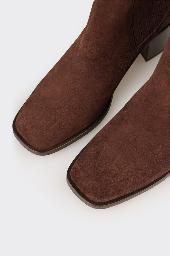 Kahve Deri Kadın Klasik Bot