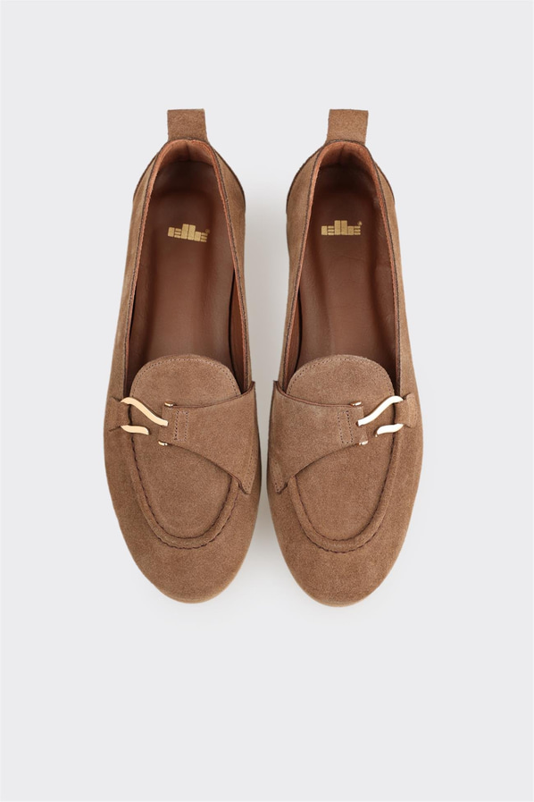 Kahve Deri Kadın Loafer