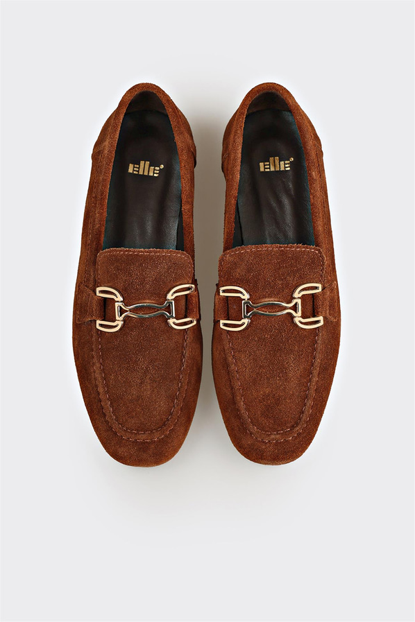 Kahve Deri Kadın Loafer