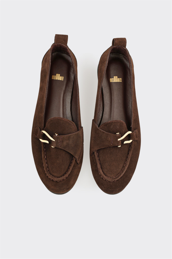 Kahve Deri Kadın Loafer