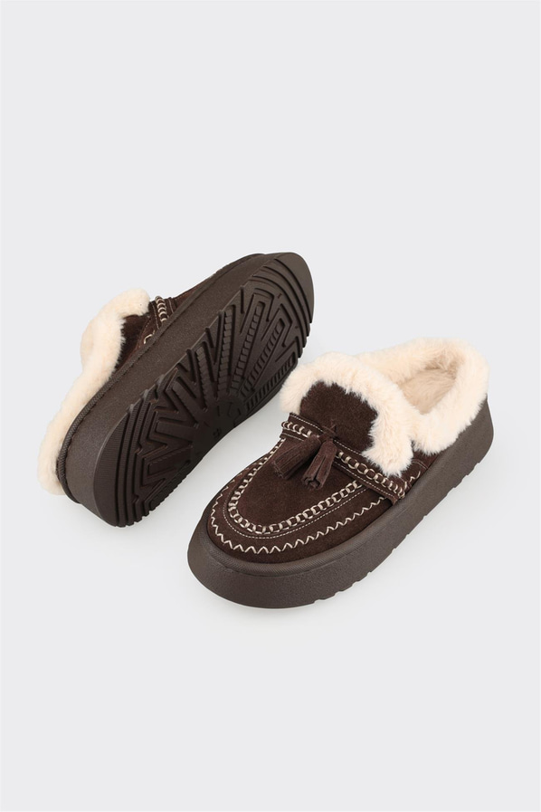 Kahve Deri Kadın Sabo