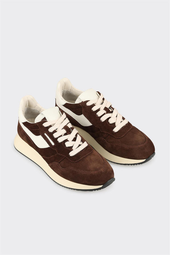 Kahve Deri Kadın Spor Ayakkabı