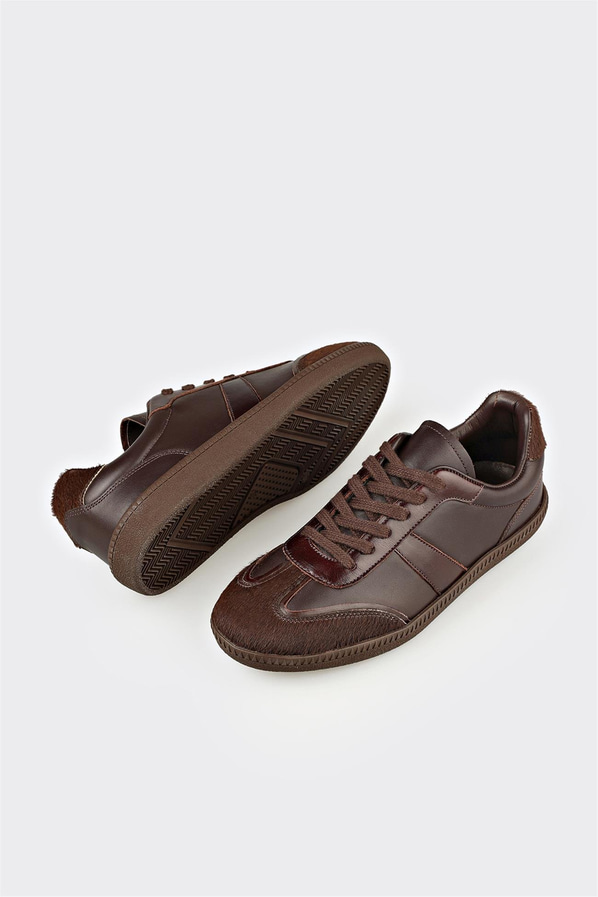 Kahve Deri Kadın Spor Ayakkabı