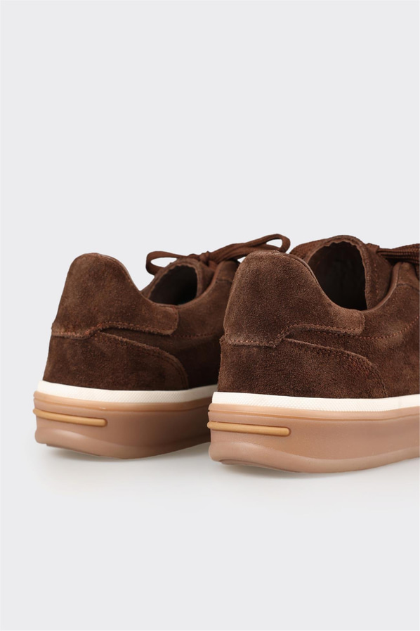 Kahve Deri Kadın Spor Ayakkabı