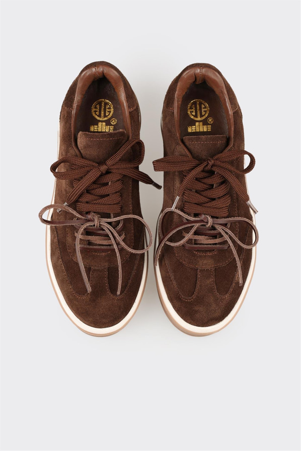 Kahve Deri Kadın Spor Ayakkabı