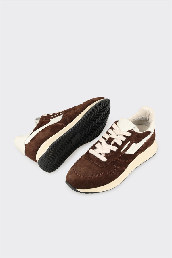 Kahve Deri Kadın Spor Ayakkabı