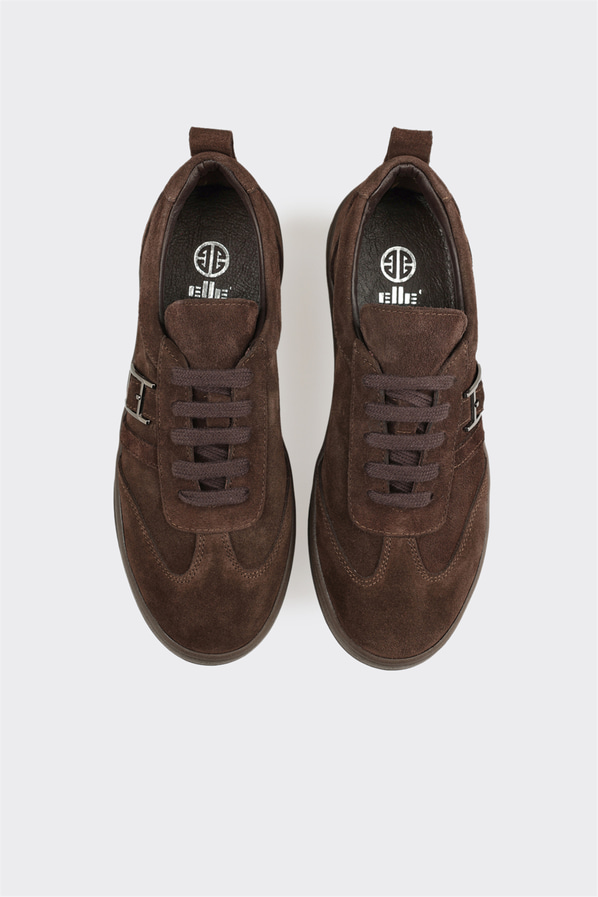 Kahve deri kadın sneaker - Elle Shoes