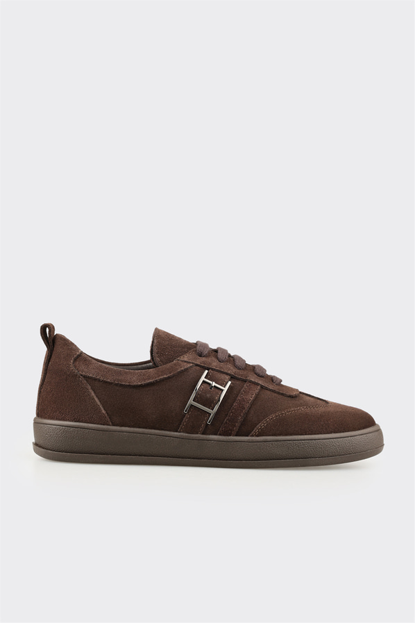 Kahve deri kadın sneaker - Elle Shoes