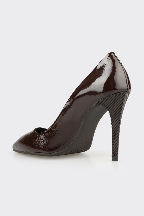 Kahve Deri Kadın Stiletto