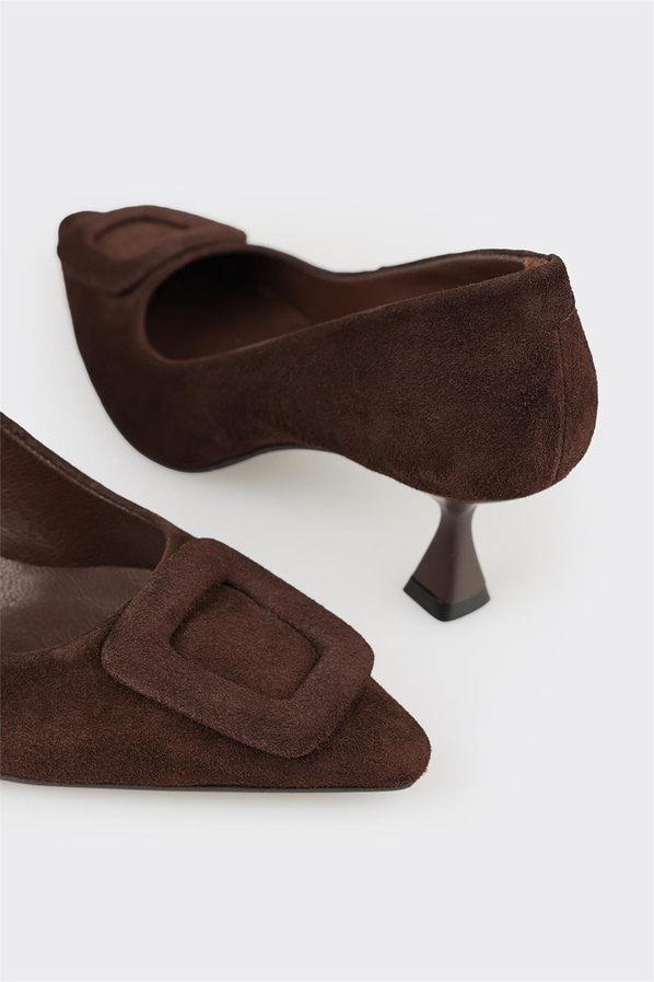 Kahve Deri Kadın Stiletto