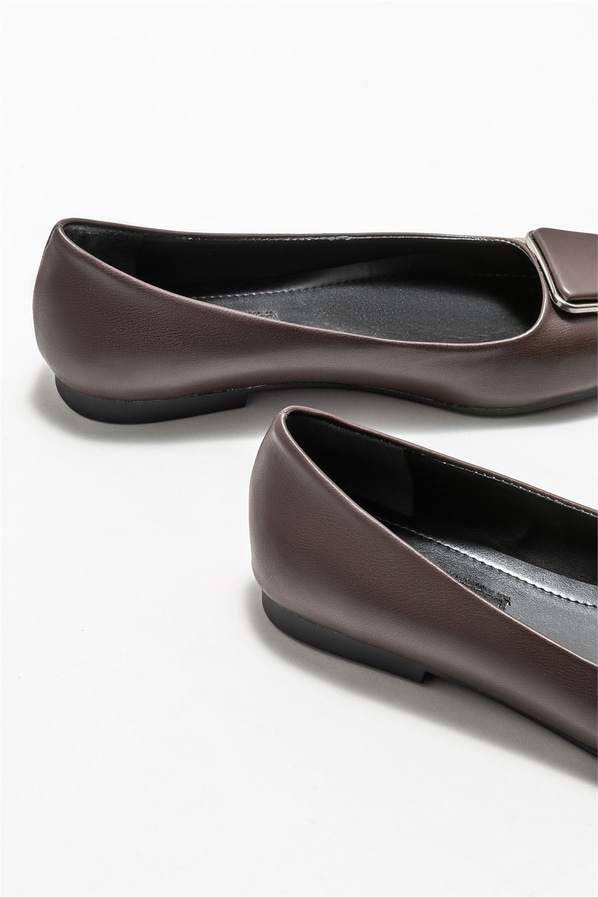 Kahve kadın babet - Elle Shoes