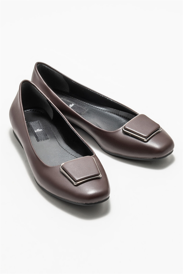 Kahve kadın babet - Elle Shoes