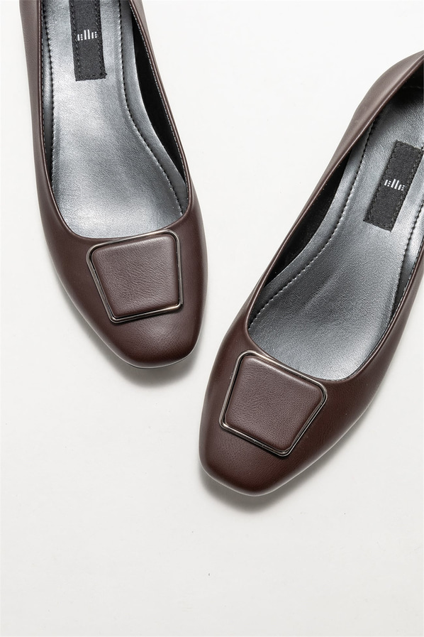 Kahve kadın babet - Elle Shoes