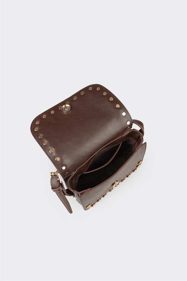Kahve kadın el çantası, rahat kullanım için - Elle Shoes