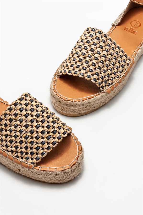 Kahve kadın espadril - Elle Shoes