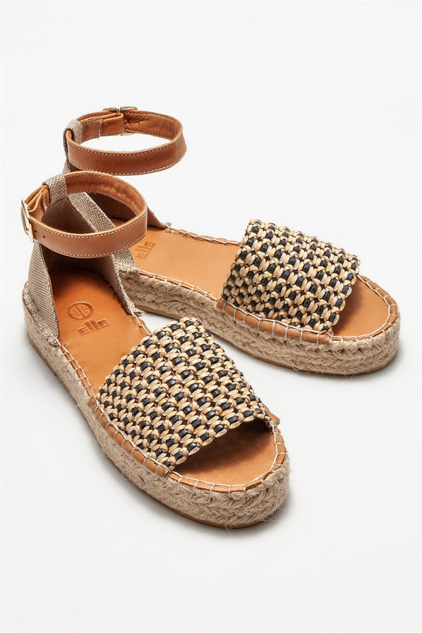 Kahve kadın espadril - Elle Shoes