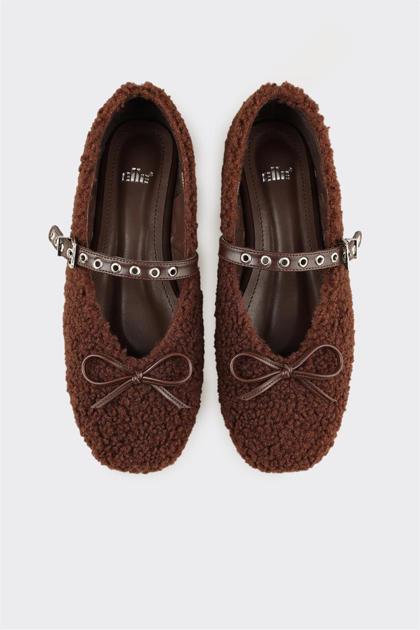 Kahve düz kadın babet, rahat kullanım için - Elle Shoes