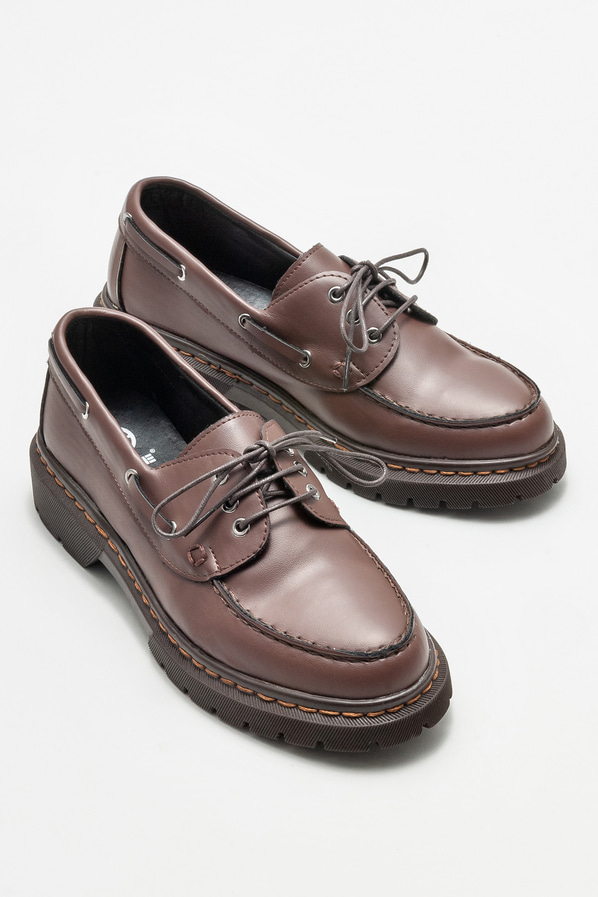 Kahve düz kadın ayakkabı, günlük kullanım için - Elle Shoes