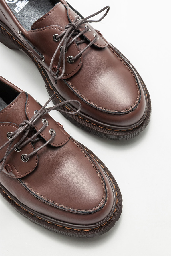 Kahve düz kadın ayakkabı, günlük kullanım için - Elle Shoes
