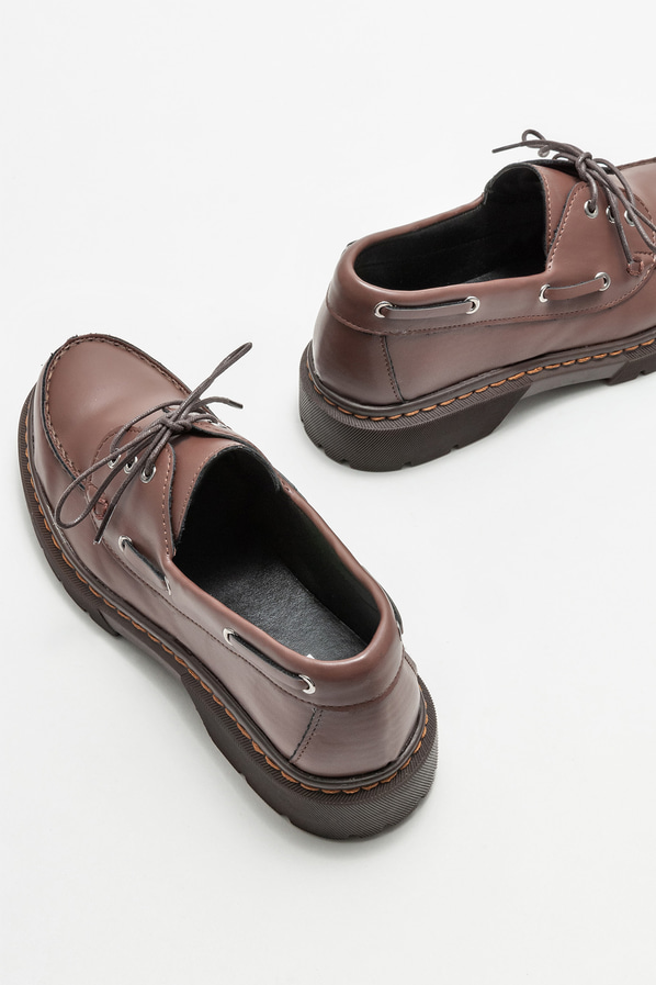 Kahve düz kadın ayakkabı, günlük kullanım için - Elle Shoes