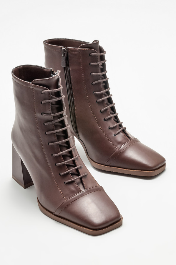 Kahve kadın klasik bot - Elle Shoes