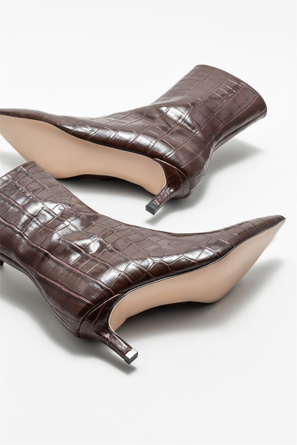 Kahve kadın bot, klasik stil için - Elle Shoes