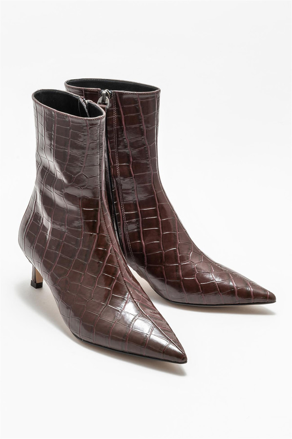 Kahve kadın bot, klasik stil için - Elle Shoes